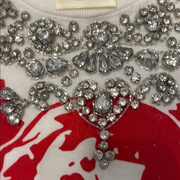 Alice + Olivia White Graphic Tank Top The Rolling Stones brand new with tags - Picture 7 of 15